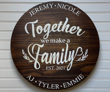 Load image into Gallery viewer, Together We Make a Family with Names