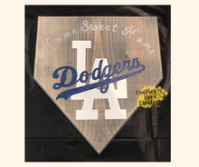 Load image into Gallery viewer, Home Plate with Team Design and Number