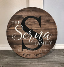 Load image into Gallery viewer, Family Last Name with Established Date Round