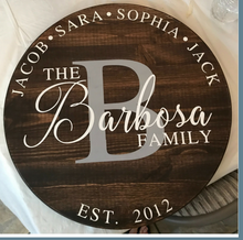 Load image into Gallery viewer, Family Name Sign - Paint Party