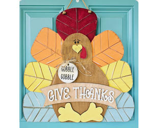 GIVE THANKS TURKEY DOOR HANGER