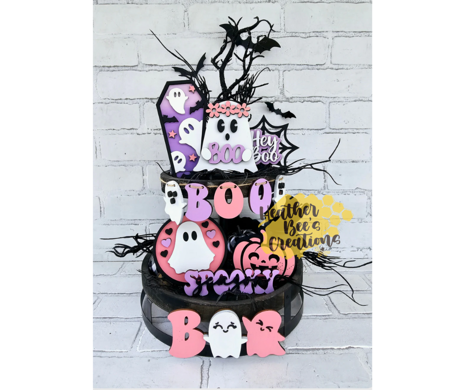 RETRO GHOST TIERED TRAY SET PP