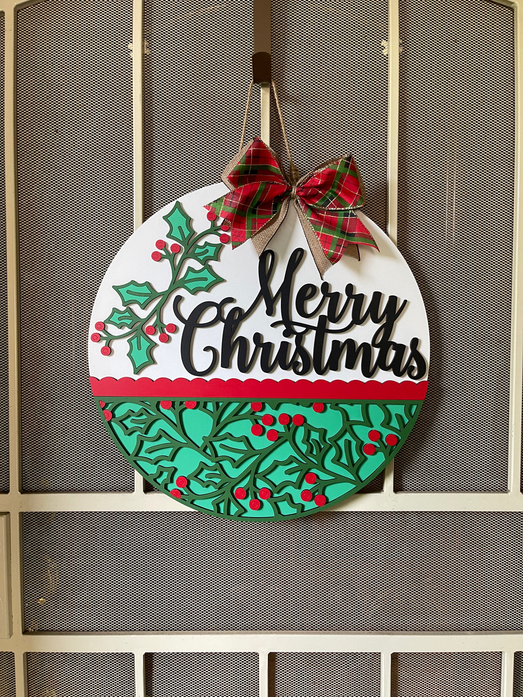 Merry Christmas Holly Leaves