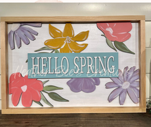 Load image into Gallery viewer, Hello Spring Framed Small Sign - Paint Party
