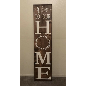 Welcome to our home with Wreath