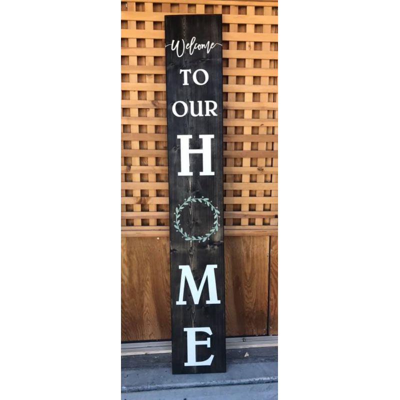 Welcome to our home with Wreath