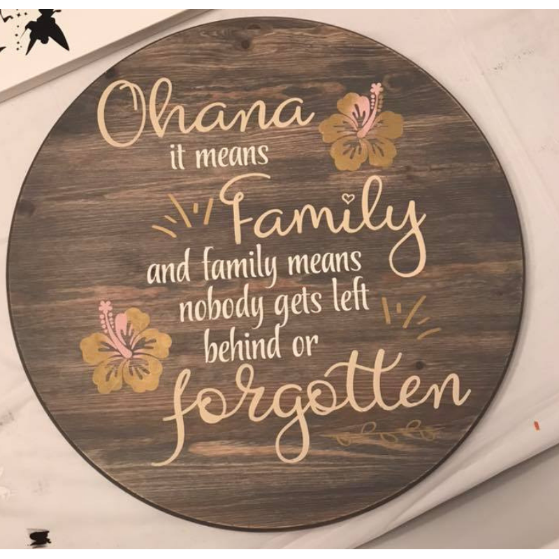 Ohana Means Family Round